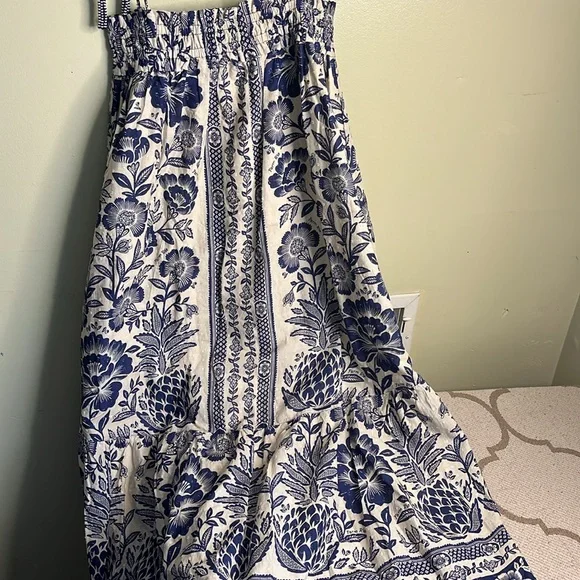 Farm Rio Blue Pineapple Garden Patterned Midi dress - Picture 13 of 16